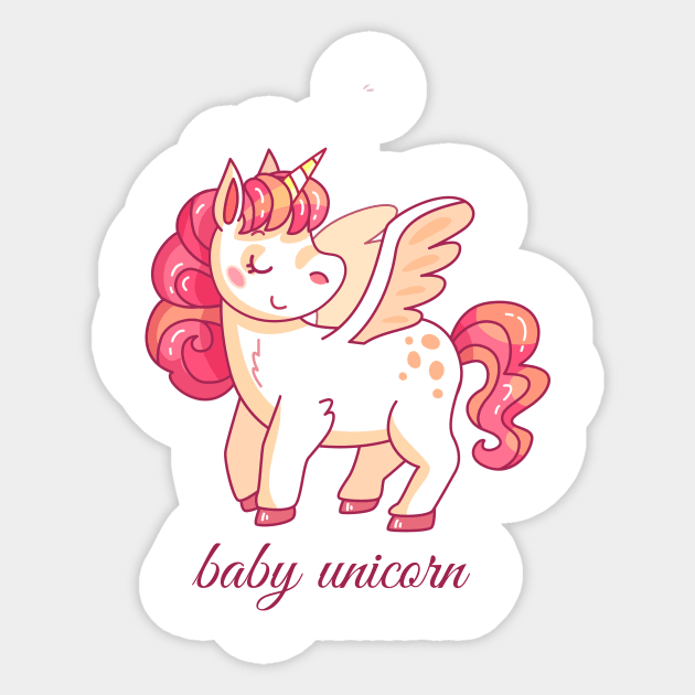 cute baby unicorn Sticker by Tshirt lover 1